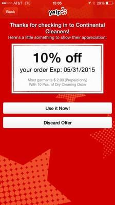 Check-in and get 10% off