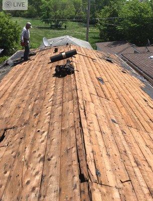 Shingle roof. Complete tear off.