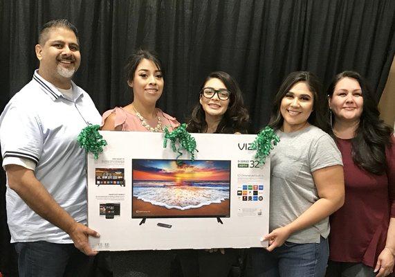 Gave away a 32 inch Smart TV at The Business Extravaganza