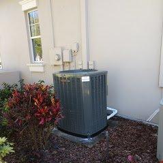 Condenser on side of house