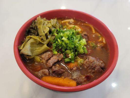 Beef noodle soup.