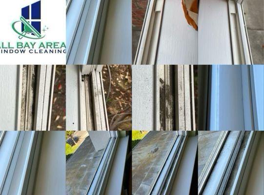 Before & After window track cleaning