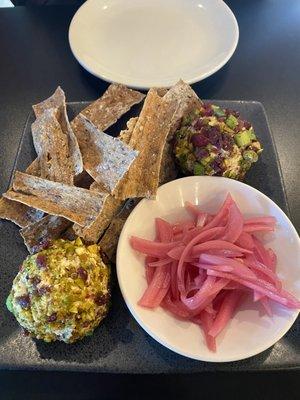 Pistachio berry goat cheese balls