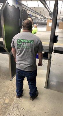 The indoor range. Very clean, professional setup.