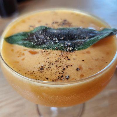 "Livin On A Prayer" new mezcal-based cocktail w/Sage Leaf. Cheers!