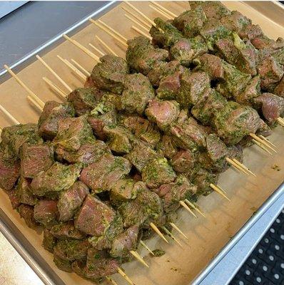 Chimichurri Steak Kebabs