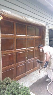 Garage door strip/refinish