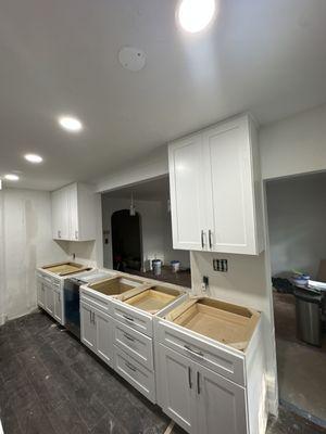 Kitchen Remodel (Installing new cabinets and granite countertops)