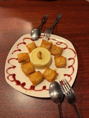 Fried Banana With Ice Cream