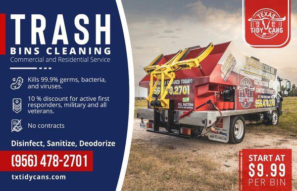 Information about trash bin cleaning