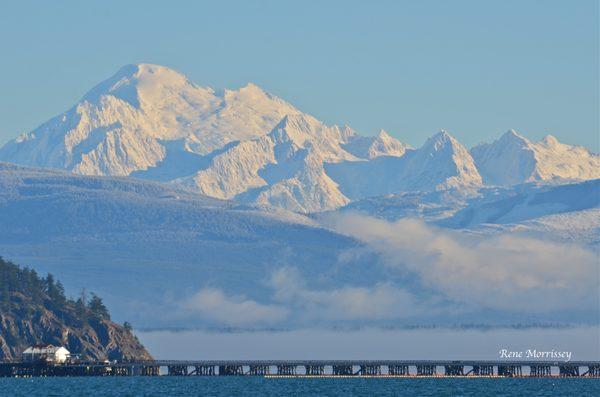 Mt. Baker after the storm. Anacortes, Washington