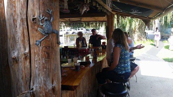 Relax with a cold beverage at our beautiful tiki bar.  Happy Hour Tuesday through Friday 4 to 6 with only $3 domestic beer or well drinks.