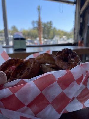 Onion rings- Perfect amount of crispy and very delicious.