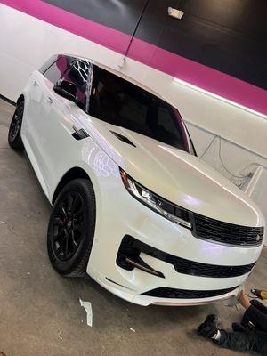 Range Rover Sport colored paint protection film