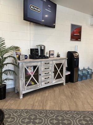 Complimentary Coffee bar & water