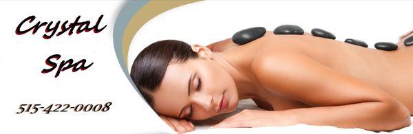 Crystal Spa has Hot Stone Massage with no extra charge, added to one hour or longer sessions.