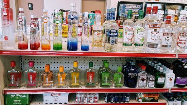 Kinds of vodka we have.