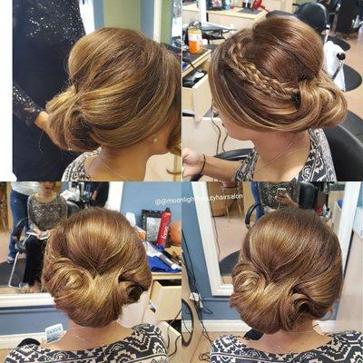 A beautiful style and updo for our client's university graduation party