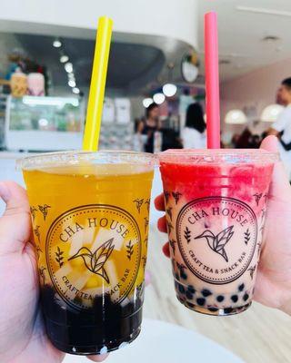 Firework Tea & Strawberry Milk Tea