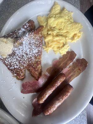 French toast; Turkey bacon/sausage wasn't too good