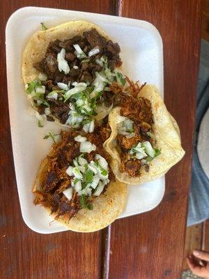 Pastor and carne Asada tacos