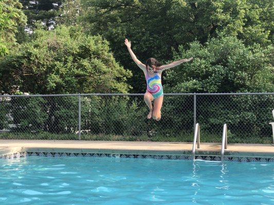 Heated swimming pool