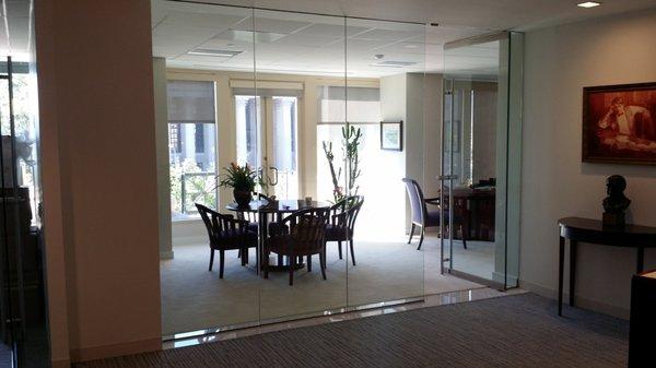 Glass partition