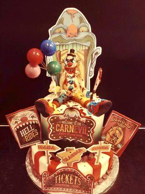 Evil clown Birthday cake