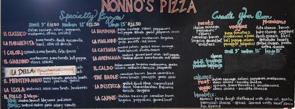 Nonno's Menu (Oct 2024)