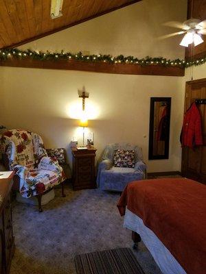 The Reflexology room gets decorated for many Holidays.