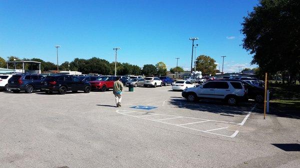 Parking lot for baseball field