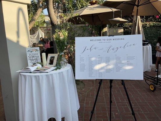 Wedding Table Seating Chart