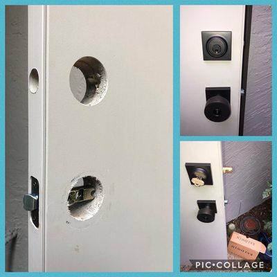 Baldwin deadbolt and door knob installation, residential lock replaced for a customer in Palo Alto.