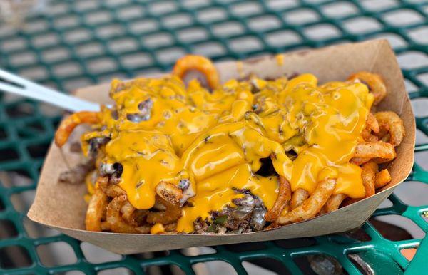 Philly cheesesteak nacho fries