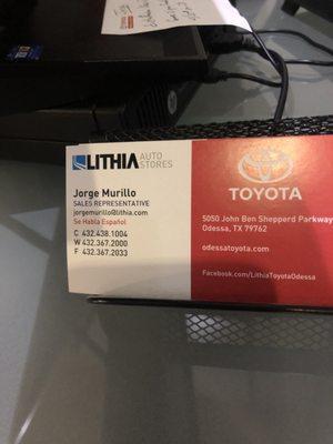 Worst sales associate ever! Incompetent, pushy, and rude. Acts as if us buying a car from him that is overpriced is his birth right.