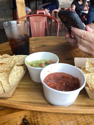 Chips, guacamole and salsa!