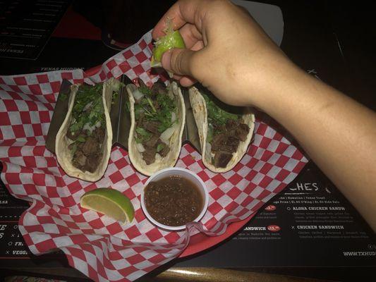 Steak fajitas tacos