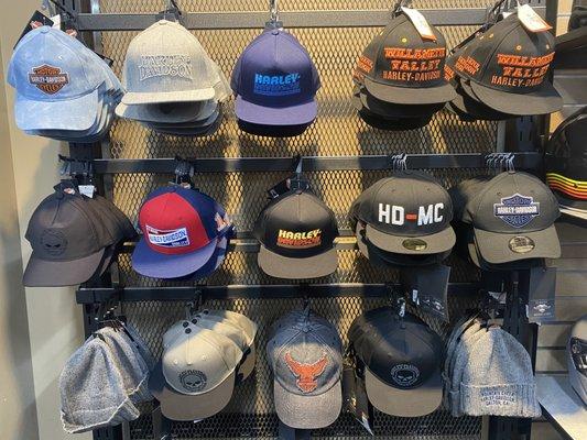 Huge selection of hats and apparel in our MotorClothes dept!