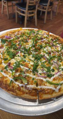 Butter chicken pizza