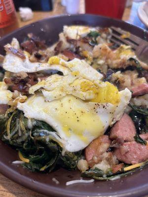 Spinach and Sausage Skillet