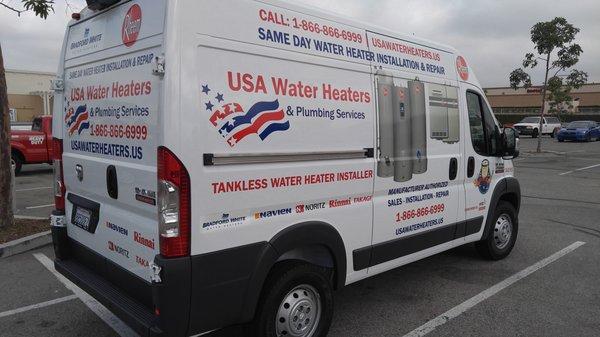 Fully stocked with water heaters and parts to address any water heater installation and repair needs in Orange County, CA.