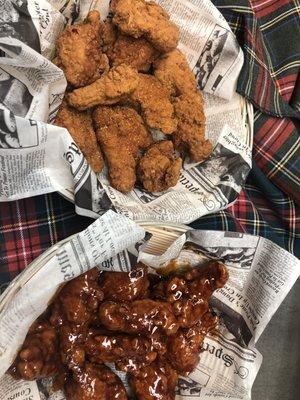 Traditional and boneless wings