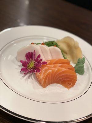 Salmon and escolar sashimi - all day happy hour