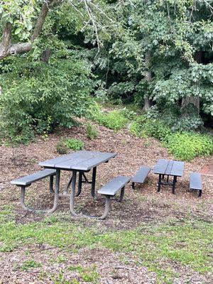 Lots of picnic tables & benches to eat, picnic & relax @ Hunnewell Park in Wellesley MA. A Beautiful Free Park & Free Parking.