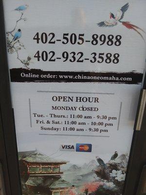 Opening hours