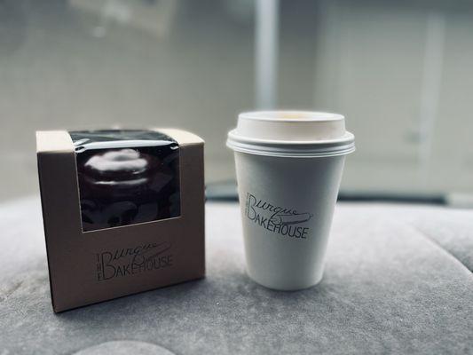 Boston Cream Cruffin & regular coffee.