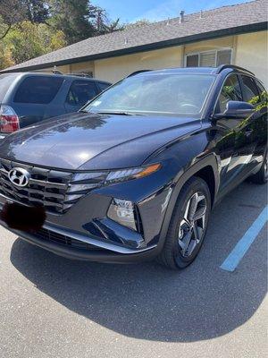 2022 Hyundai Tucson Hybrid in Deep Sea Blue