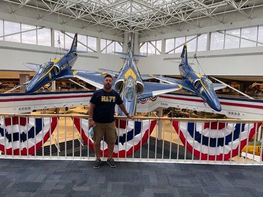 Decommissioned Blue Angel Jet display