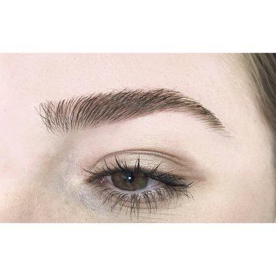 Fresh brow wax with no brow product.