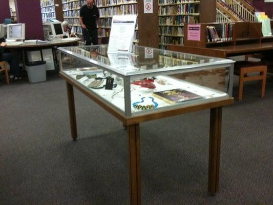 Beadwork display on the 1st floor. September 2009.